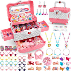 Kinder Schmuck und Haarschmuck Set Mädchen 3-12 Jahre