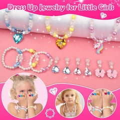 Kinder Schmuck und Haarschmuck Set Mädchen 3-12 Jahre