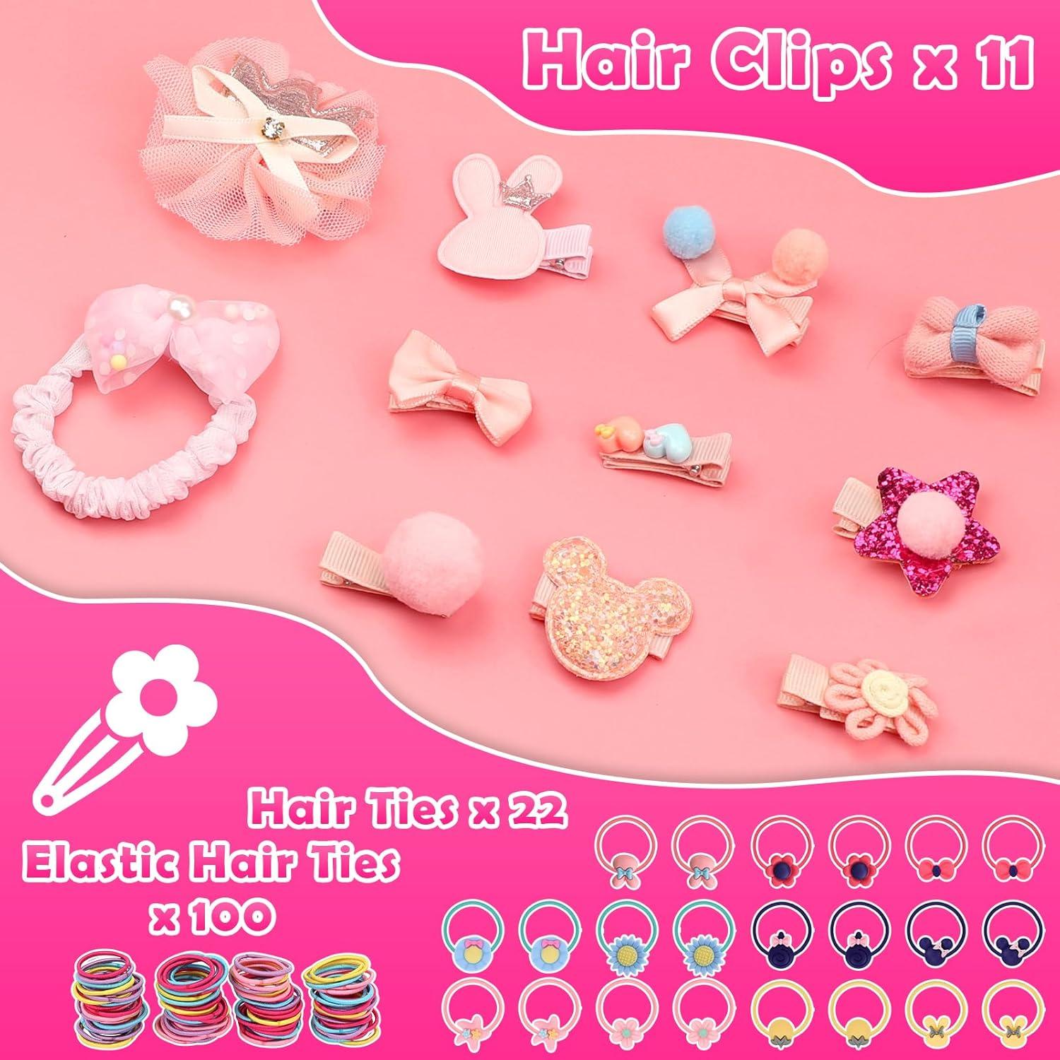 Kinder Schmuck-Set Mädchen 3-12 Jahre Haarschmuck Geburtstag Weihnachts Geschenke