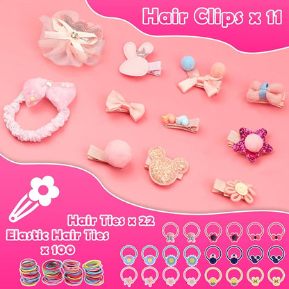 Kinder Schmuck-Set Mädchen 3-12 Jahre Haarschmuck Geburtstag Weihnachts Geschenke
