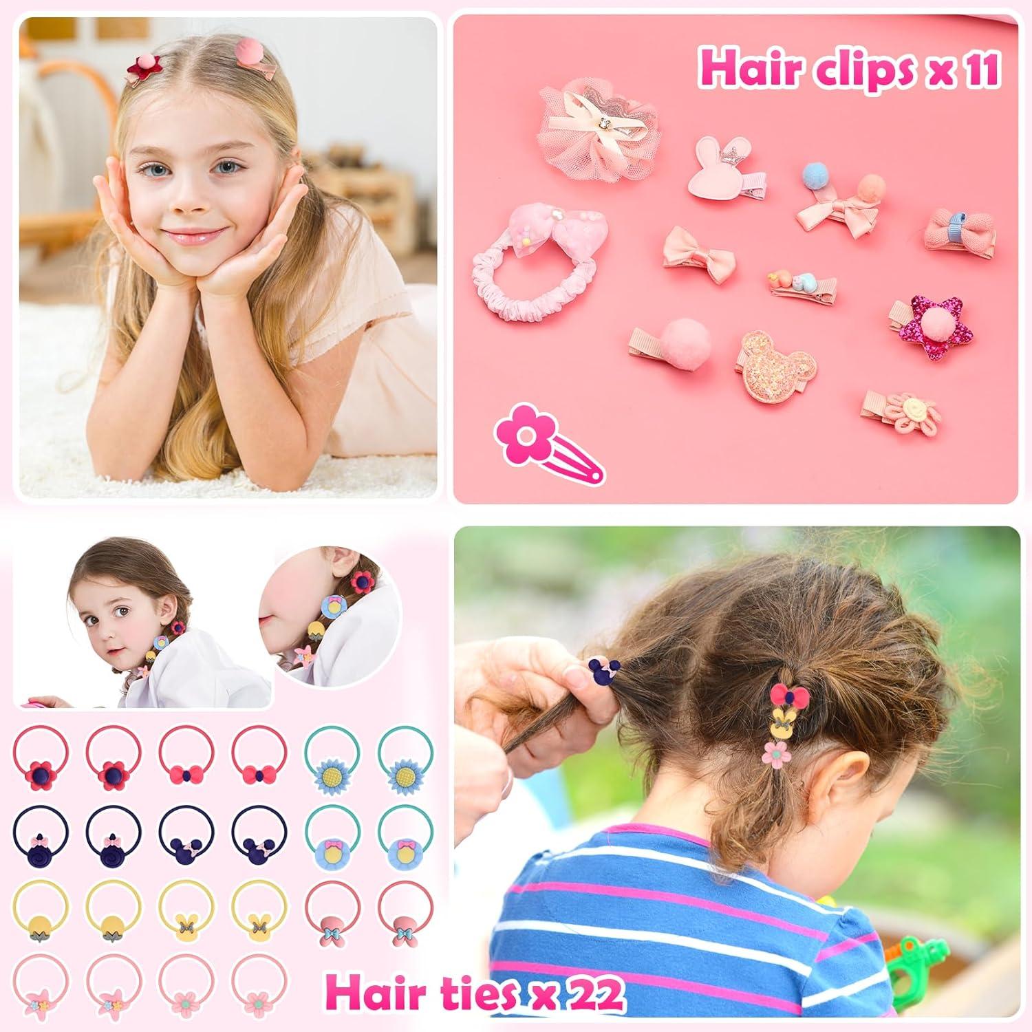 Kinder Schmuckset Mädchen Haarschmuck Weihnachtsgeschenke 3-10 Jahre