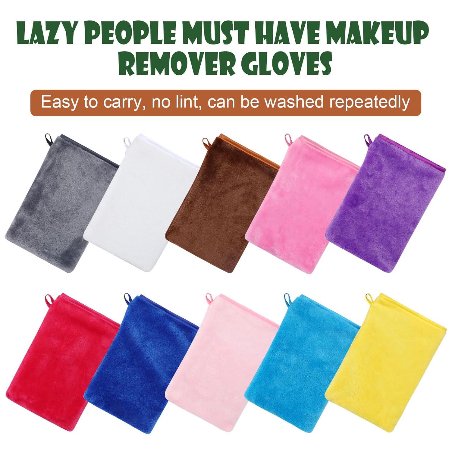 PHOGARY 10 Wiederverwendbare Make-up-Entferner Handschuhe in