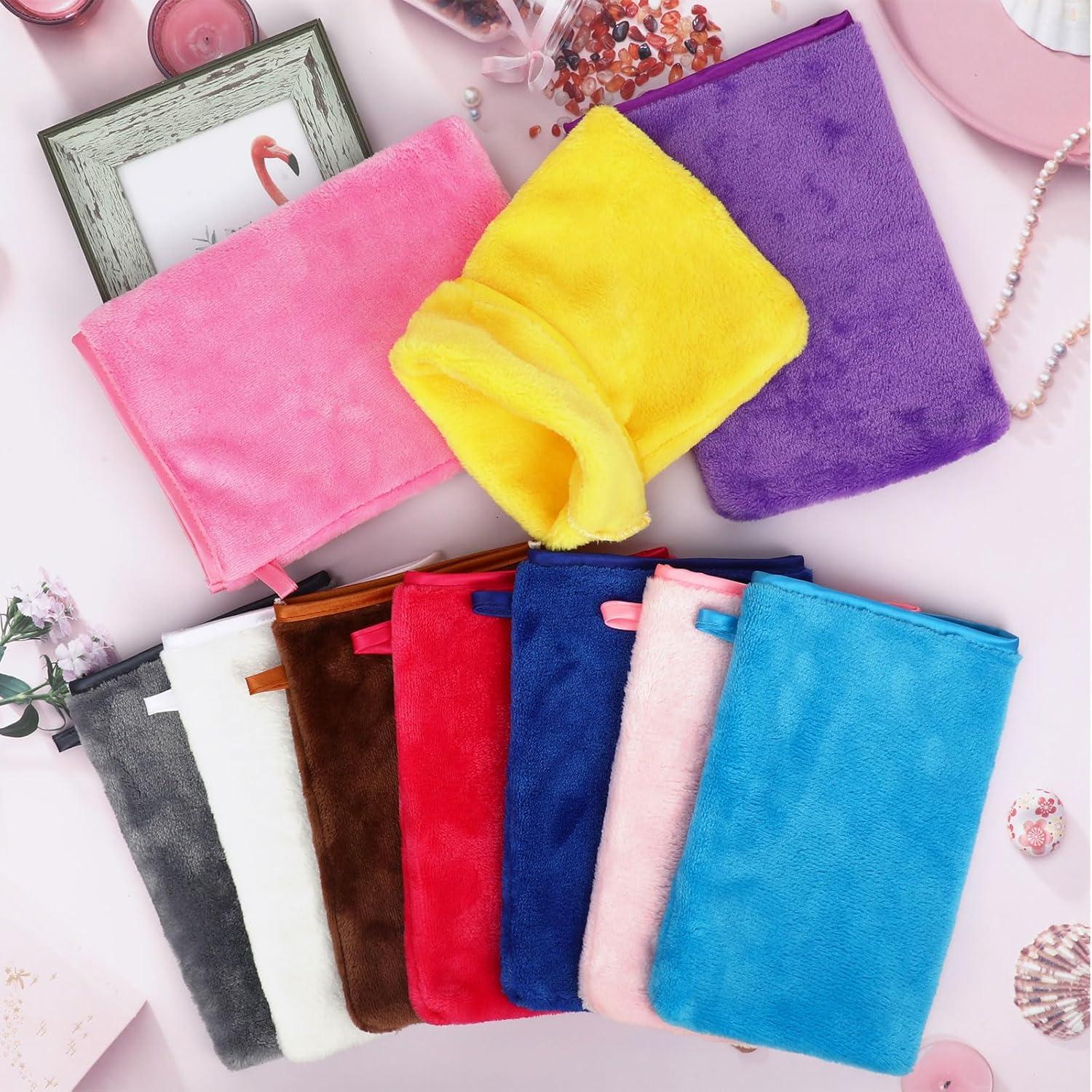 10er Pack Mikrofaser Waschhandschuhe 21x15cm in bunter Auswahl