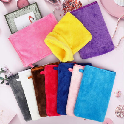 10er Pack Mikrofaser Waschhandschuhe 21x15cm in bunter Auswahl