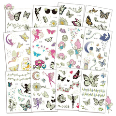 110+ Tattoo Kinder Mädchen Set Glitzer Schmetterling Geschenke Mitgebsel Kindergeburtstag