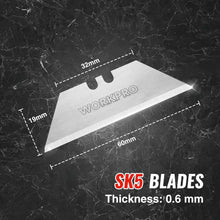 50tlg. Trapezklingen Set SK5 Edelstahl Spender 0.6 MM