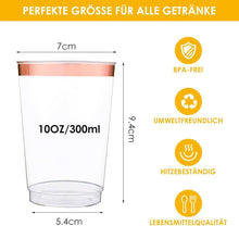60 Stück Partybecher 10oz Roségold