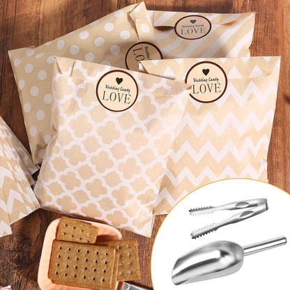 67tlg Candybar Zubehör Set mit Zuckerzange und Schaufeln