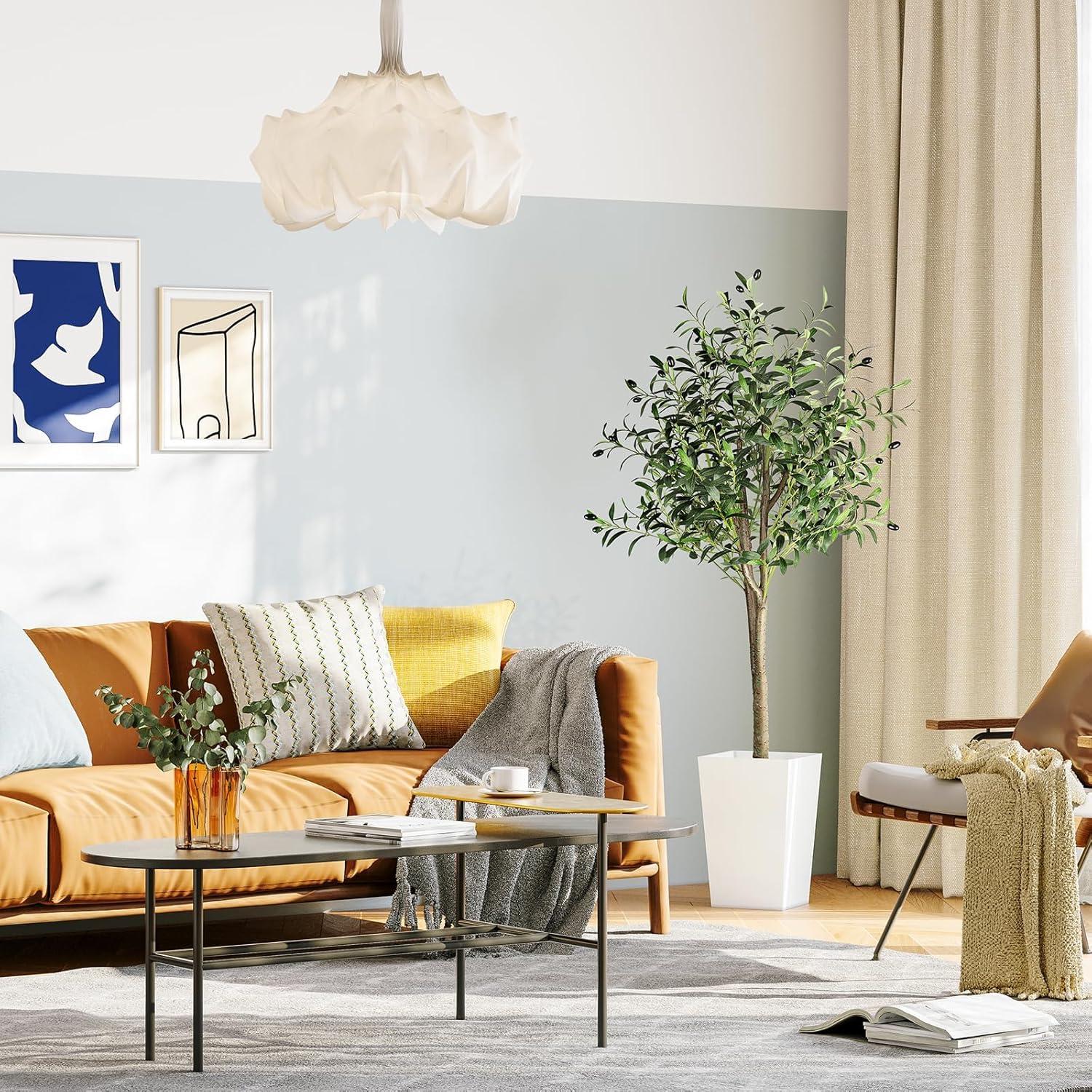 Künstlicher Olivenbaum 150cm groß Deko Kunstpflanze Wohnzimmer Büro