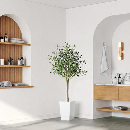 Künstlicher Olivenbaum 150cm groß Deko Pflanze KunstbaumfetchAllJahreszeiten