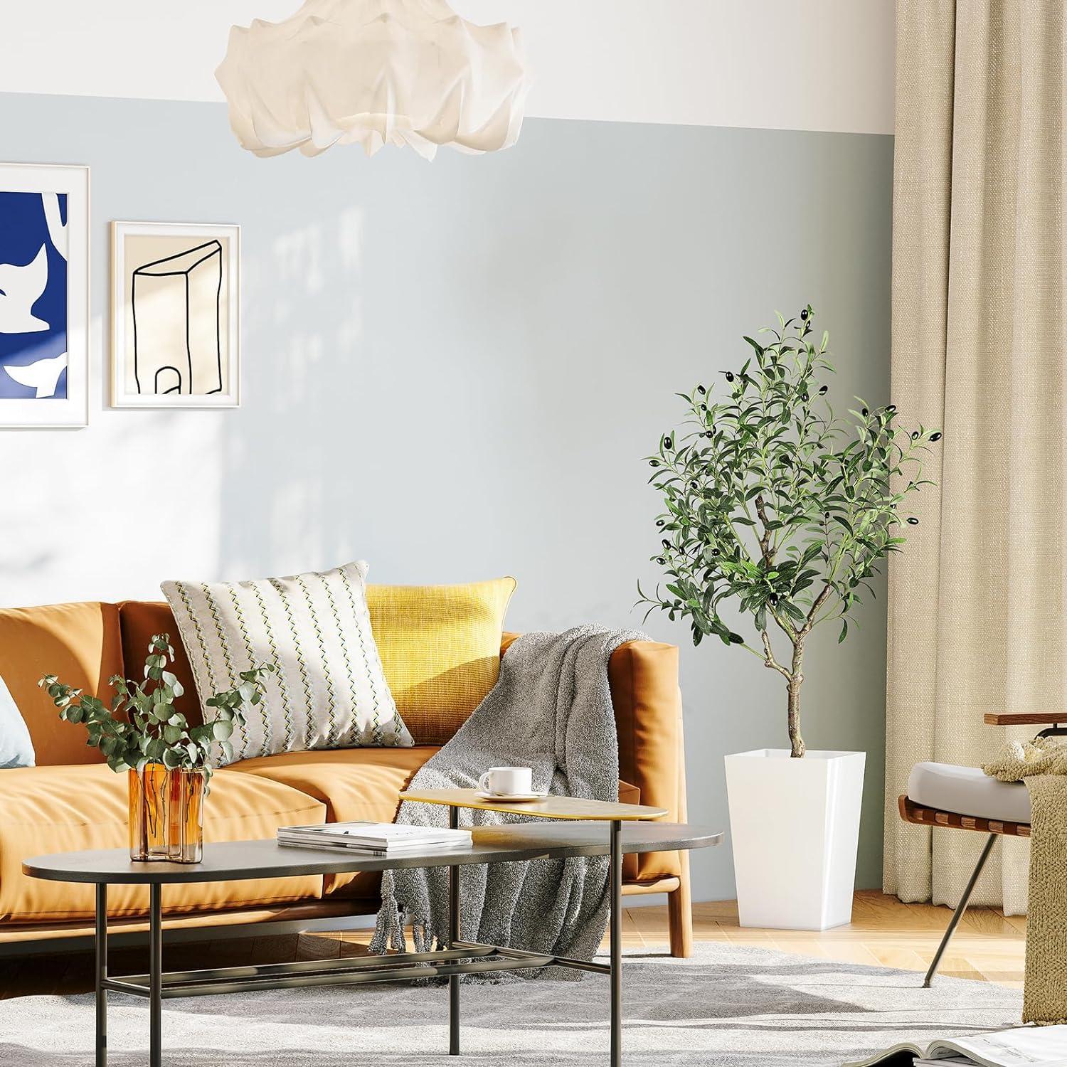 Künstlicher Olivenbaum 120cm groß Dekoration Wohnzimmer Büro