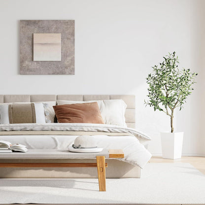 YOLEO Olivenbaum Künstlich 120cm Kunstpflanze groß Wohnzimmer Büro Deco