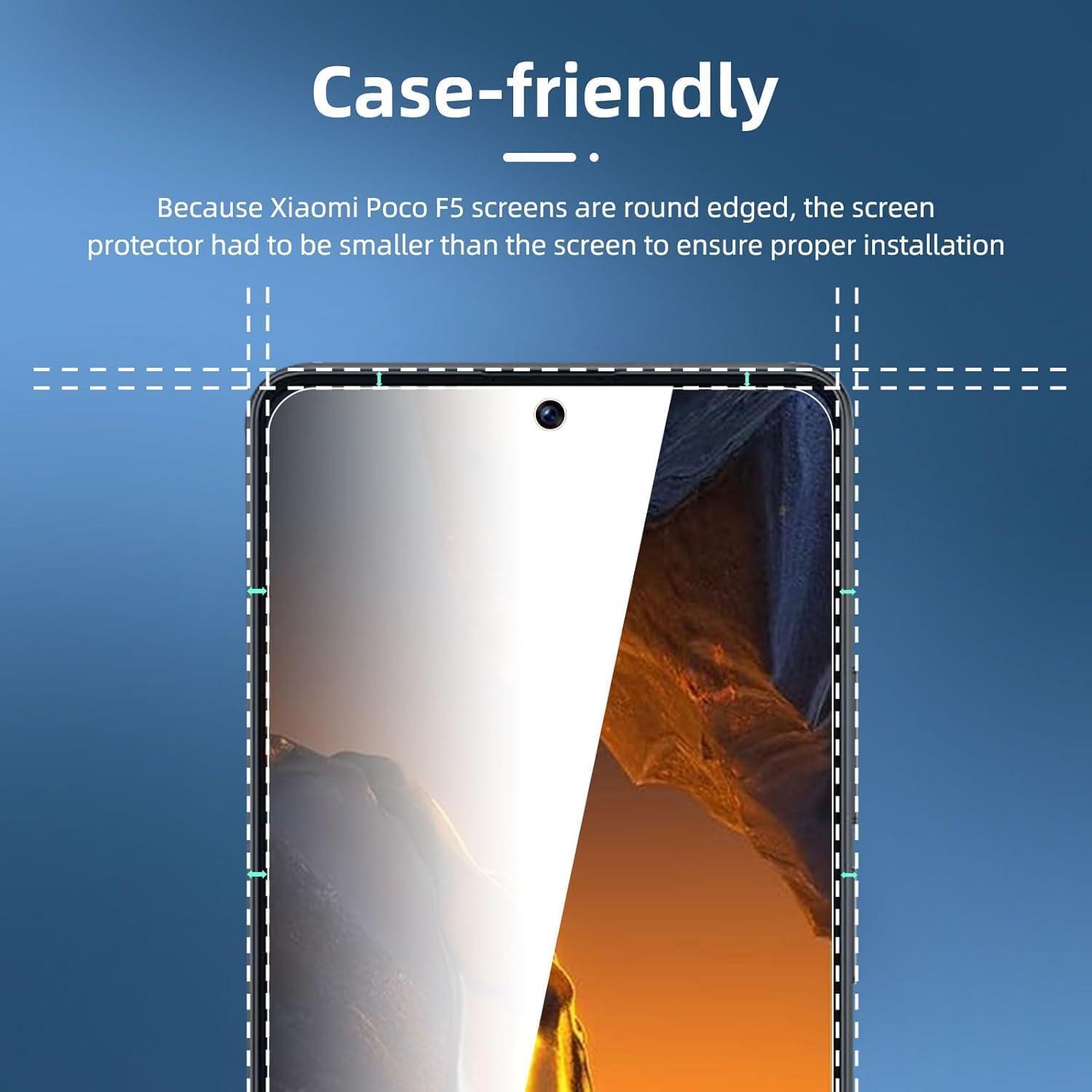 Panzer Schutzglas für Xiaomi POCO F5 F5 Pro 3 Stück 9H HD