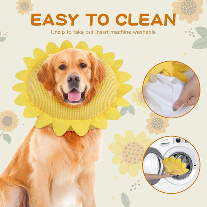 IEUUMLER Aufblasbare Hundehalskrause Leckschutz Bequem Einstellbar EU004