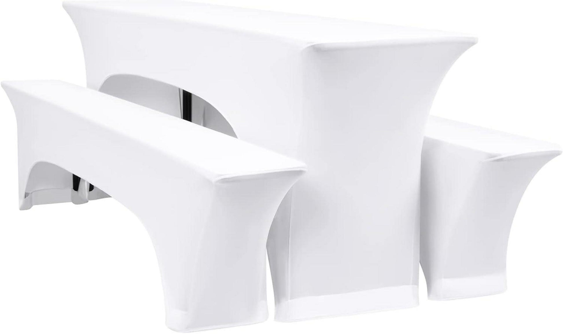 Elastische Biertischhussen weiß 3er-Set 220 x 50 x 70 cm