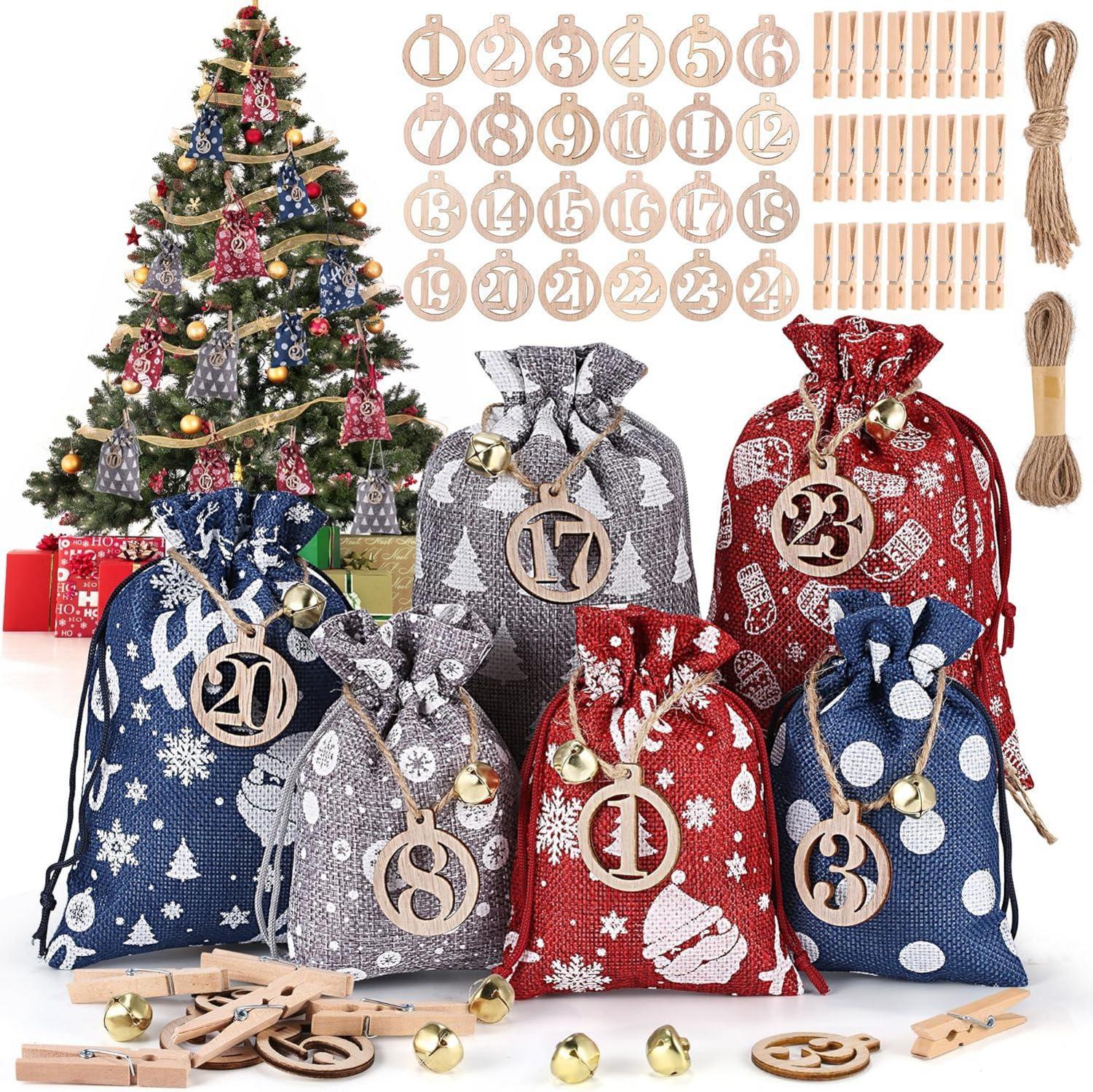 DIY Adventskalender zum Befüllen Hanfseil & Holzzahlen