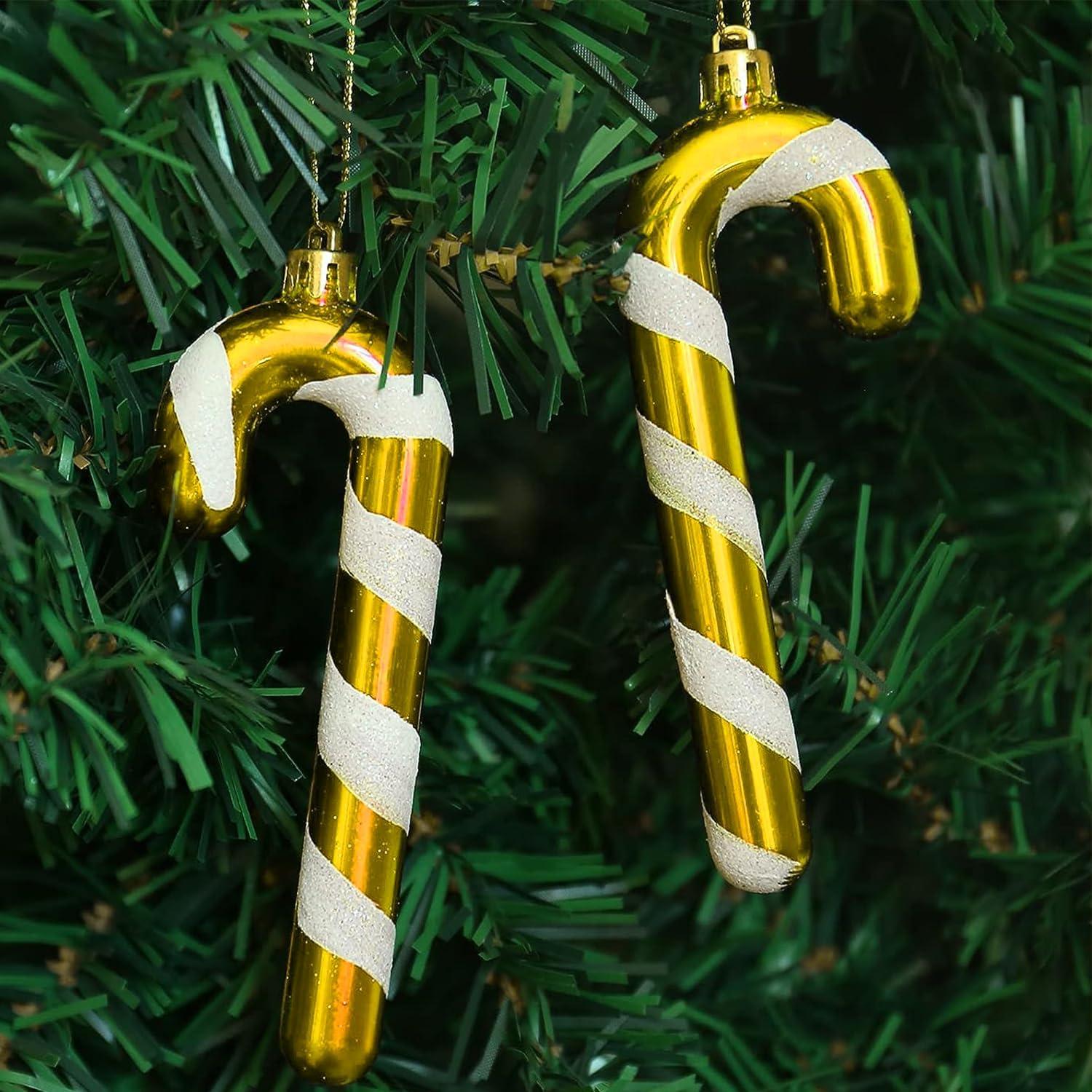 12er Set Weihnachtsbaumschmuck Zuckerstangen zum Aufhängen