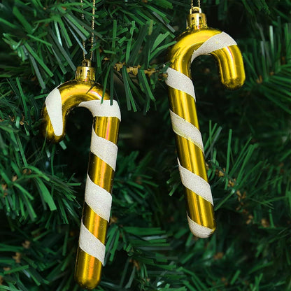 12er Set Weihnachtsbaumschmuck Zuckerstangen zum Aufhängen