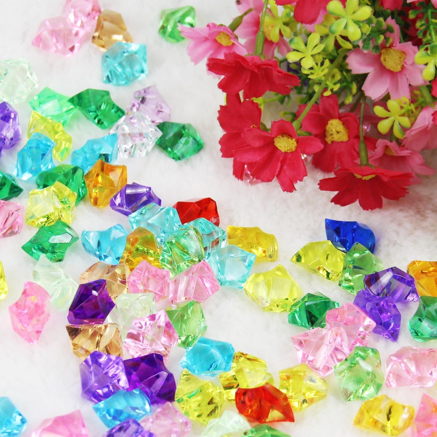 ZIOYA 125 Stück Diamanten Kinder Groß Edelsteine Acryl Kristalle Deko für Hochzeit Tischdeko