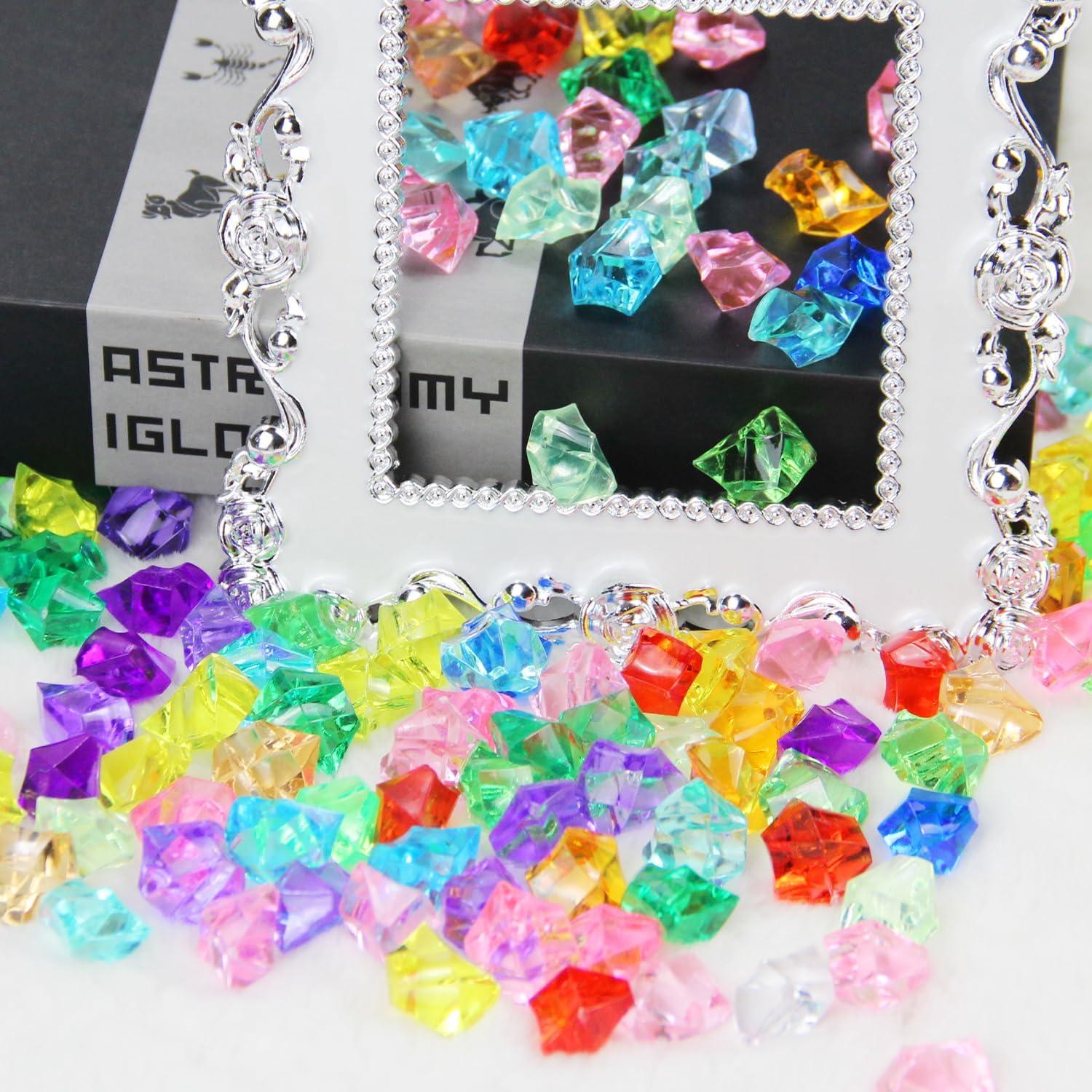 125 Stück Edelsteine Acryl Diamant Deko Set Kinder Hochzeit Tischdeko
