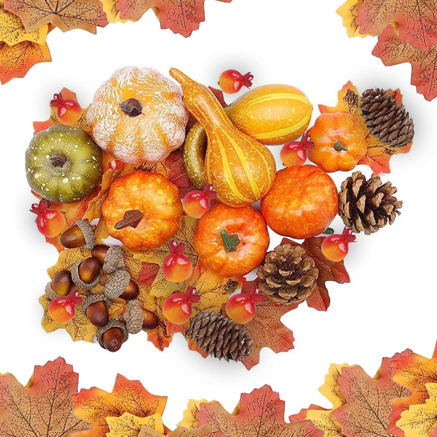Künstliche Kürbis Deko Herbst Thanksgiving Party 96 Stück