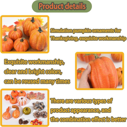 Künstliche Kürbis Deko Herbst Thanksgiving Party 96 Stück