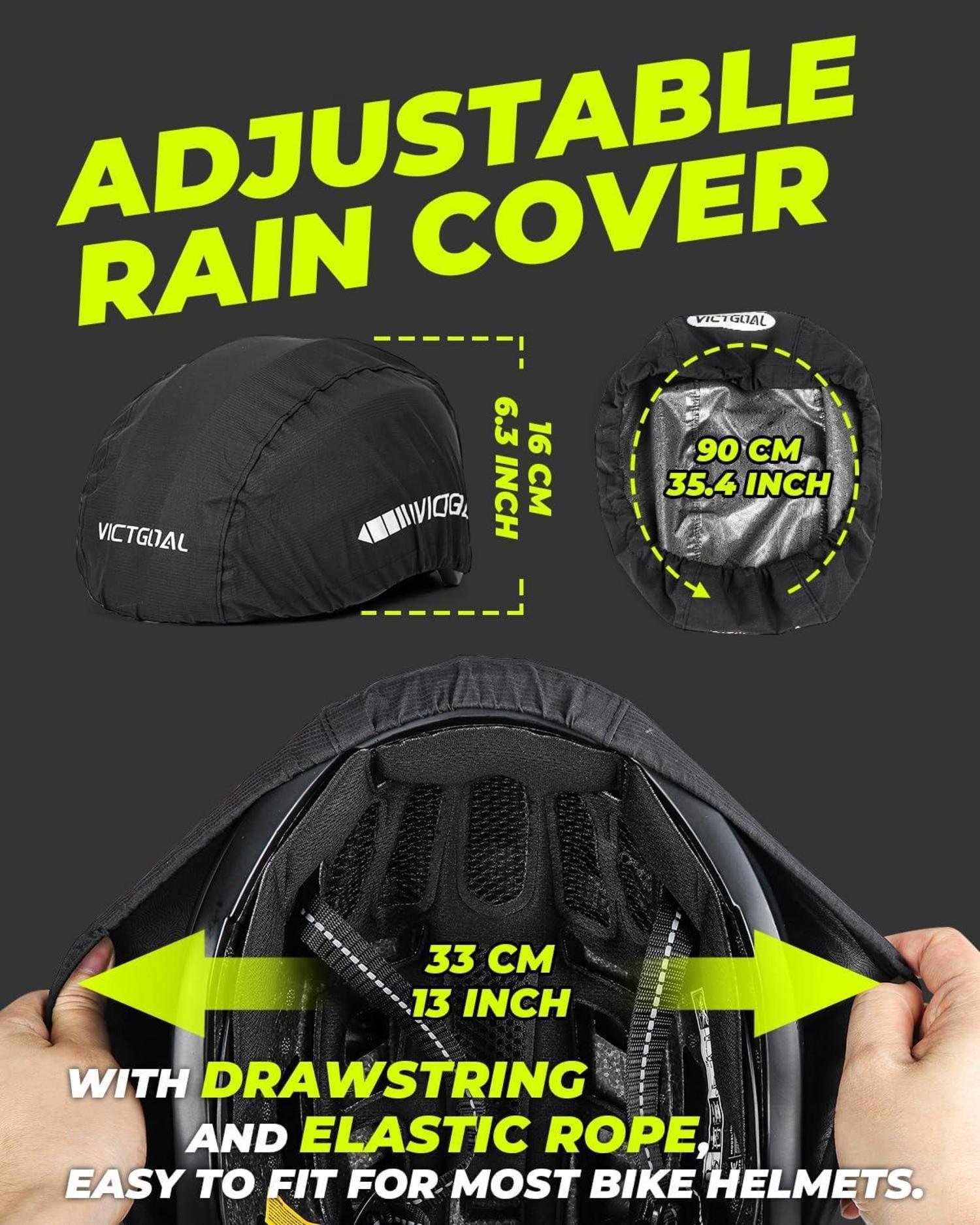 Victgoal Fahrradhelm Regenschutz wasserdichter Überzug