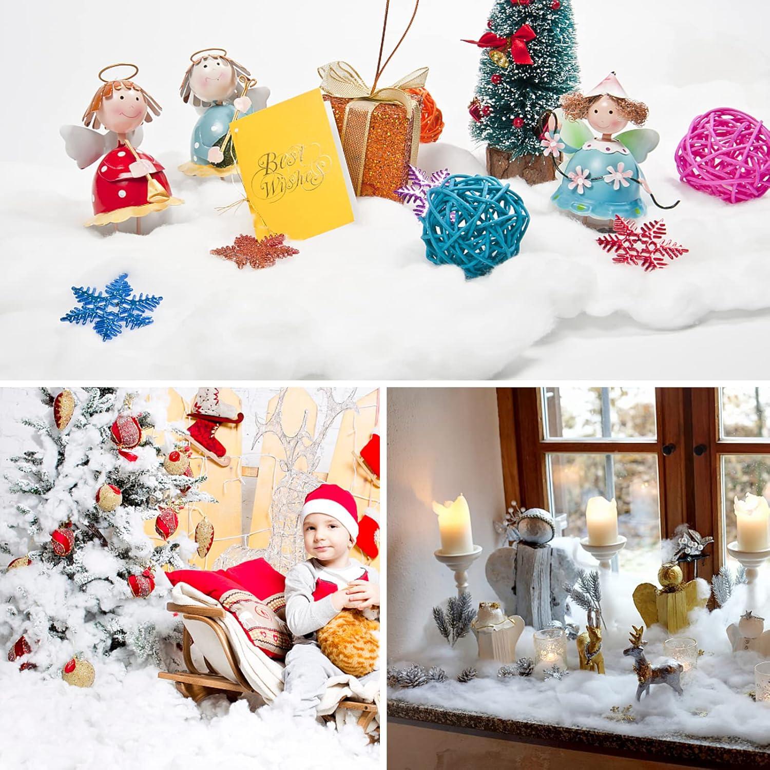 Kunstschnee Deko Schnee Weihnachtsdorf Zubehör Bastelwatte Füllwatte