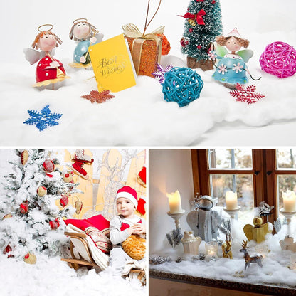 Kunstschnee Deko Schnee Weihnachtsdorf Zubehör Bastelwatte Füllwatte