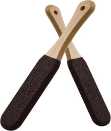 Fußschrubber Premium Fußfeile Hornhaut Entferner Holz Bimsstein