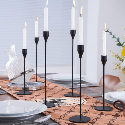 Dekorative Kerzenständer Set Gold Silber Hochzeit Esstisch 24cm 29cm 34cm