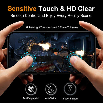 3er Set Datenschutzglas für iPhone 15 Kamera HD Blickschutzfolie Bis