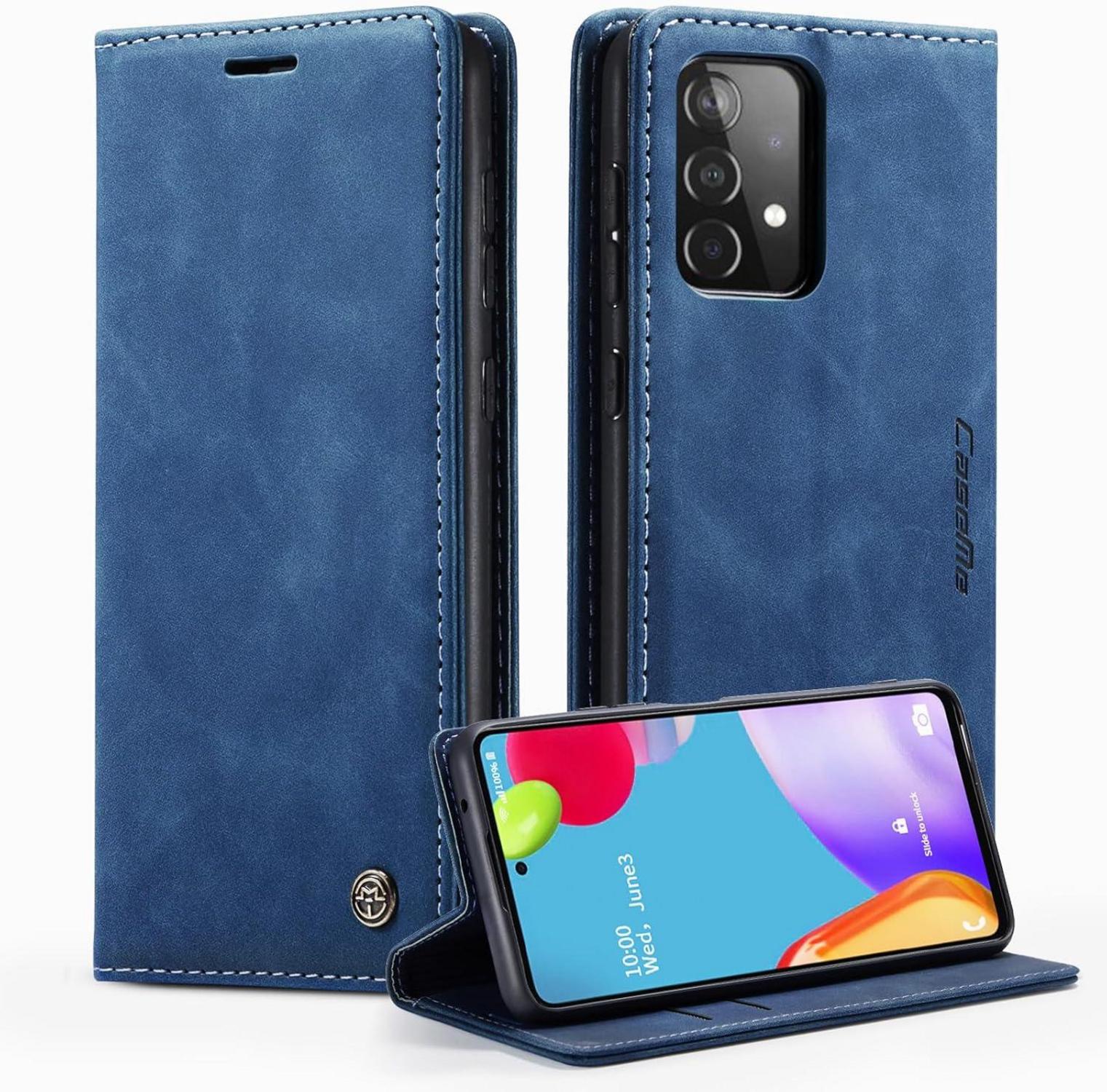 Handyhülle Samsung Galaxy A52S 5G Flip Case Leder Blau