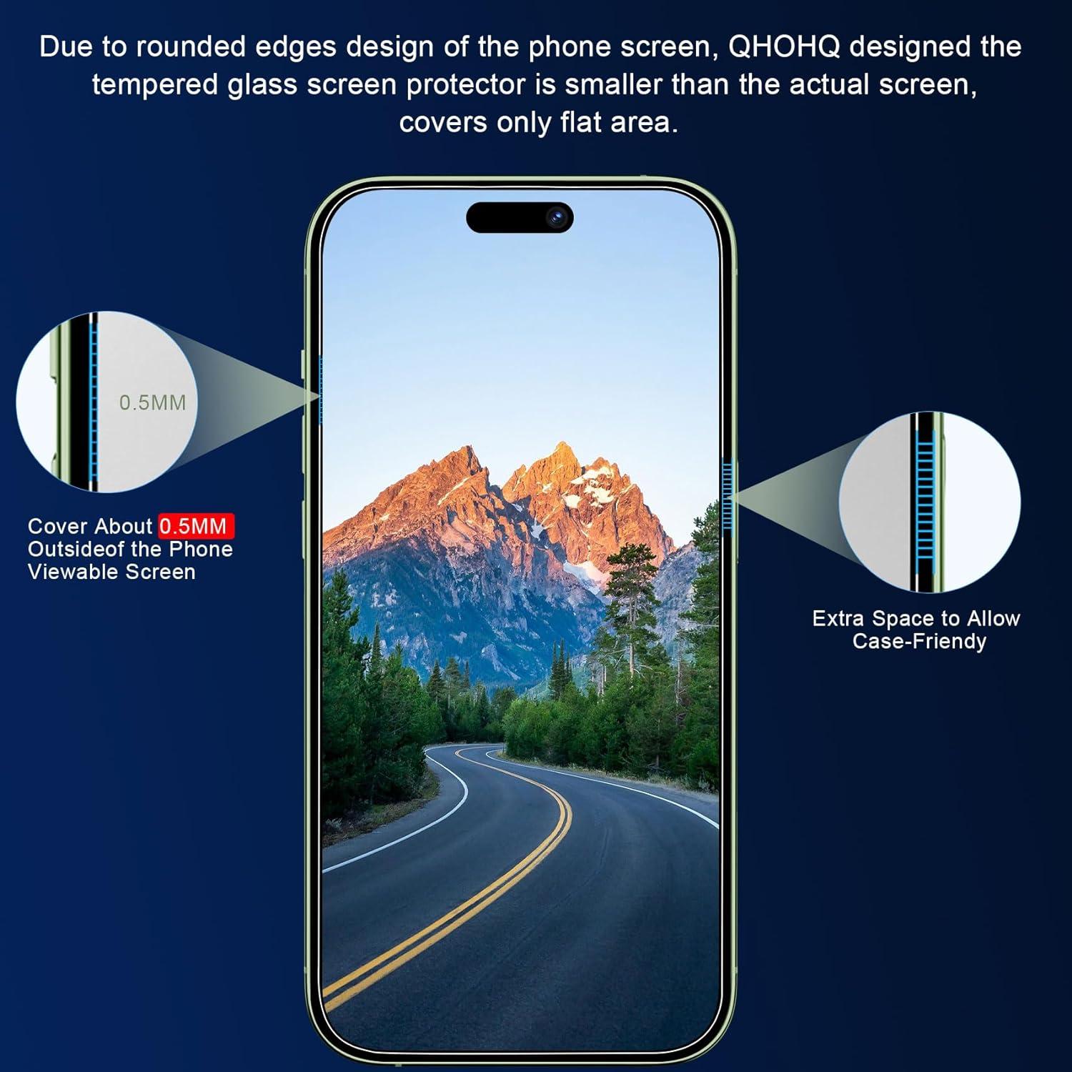Panzer Schutzglas für iPhone 15 Plus 6,7 Zoll mit Kameraschutz