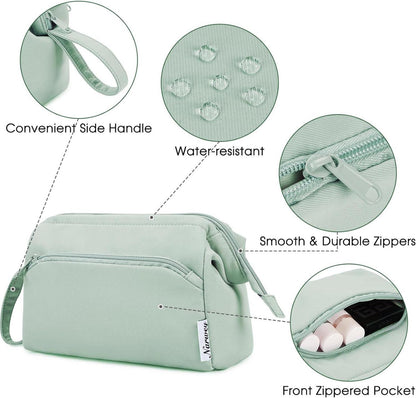 Narwey Kulturtasche Damen Groß Kosmetiktasche Minzgrün