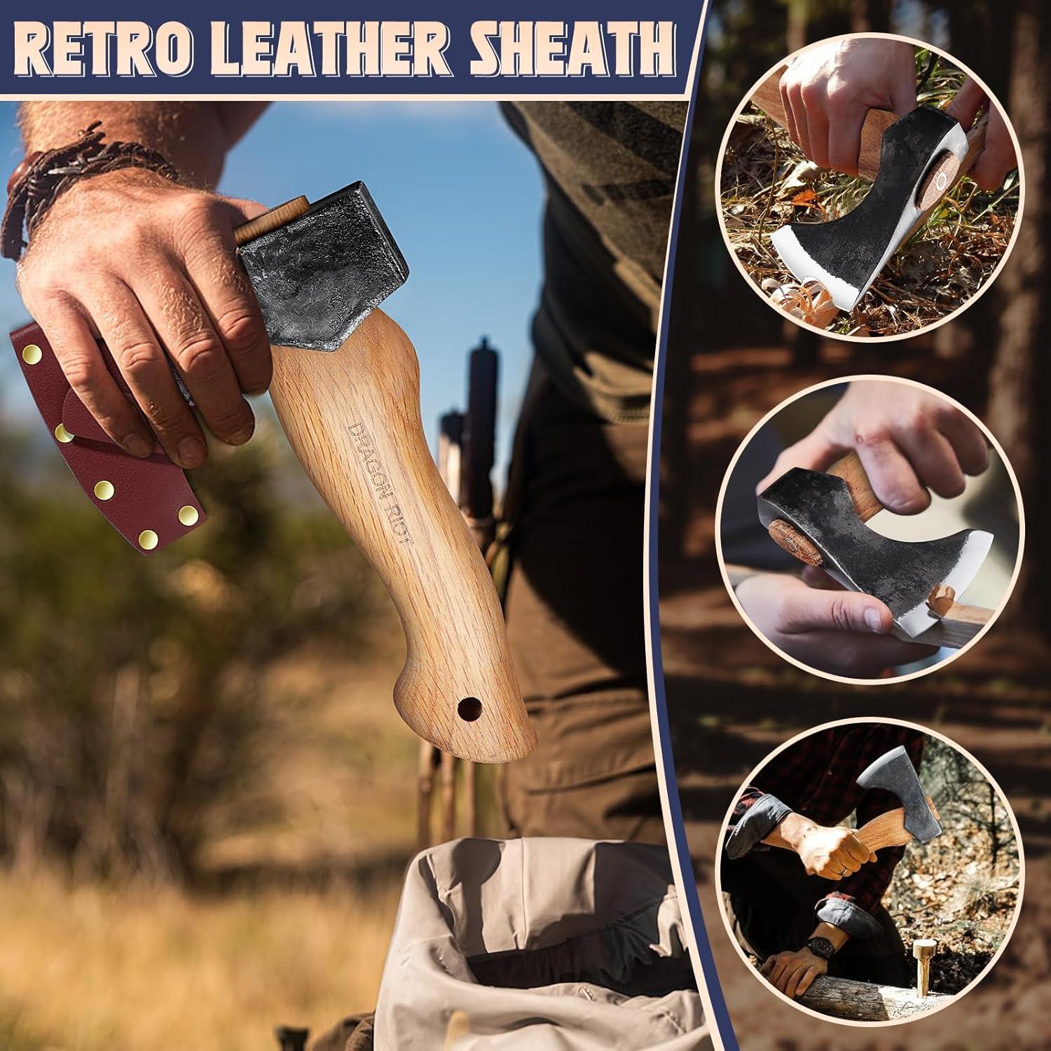 Outdoor Axt Handgeschmiedet Mini Beil Survival 22cm Axt Holz Spalten