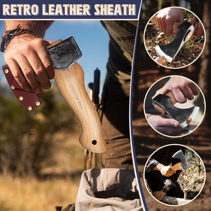 Outdoor Axt Handgeschmiedet Mini Beil Survival 22cm Axt Holz Spalten