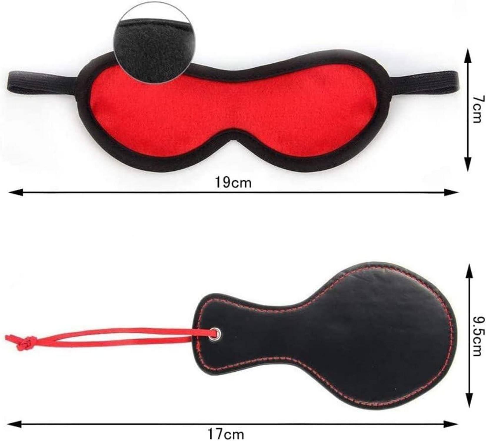 MEYDLL BDSM Bondage Set 11-teilig Schwarz&Rot Erwachsenen Sexspielzeug