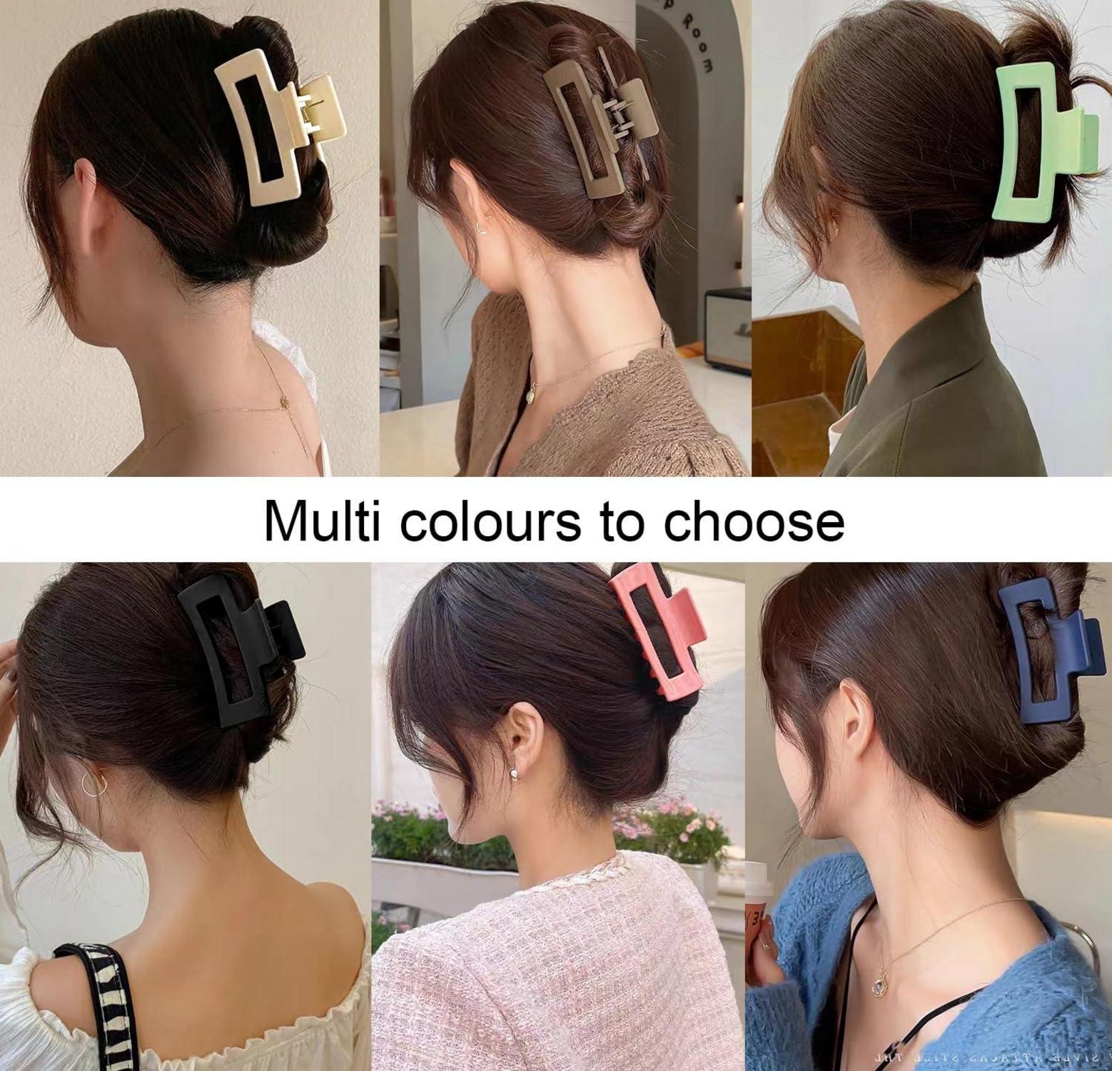 Große Haarklammer Damen Set Rutschfest Bunt Hair Clip 10 Stück - Haarspangen 10 cm lang - Modisch Haarschmuck