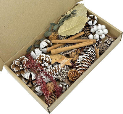 Adventskranz Deko Weihnachtsdeko 68PCS Bastelset Tannenzapfen Moos