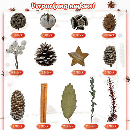 Pextian Adventskranz Deko Set 68PCS Weihnachtsdeko