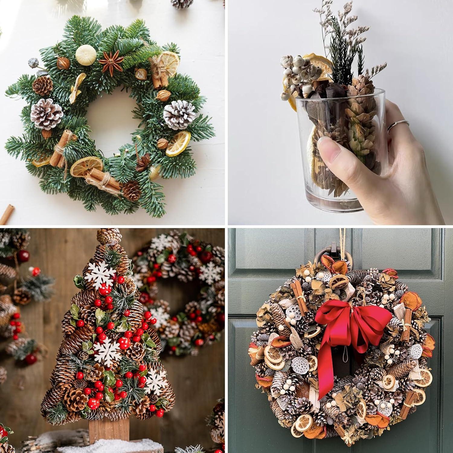 Adventskranz Deko Set 68-teilig Weihnachtsdeko Bastelzubehör