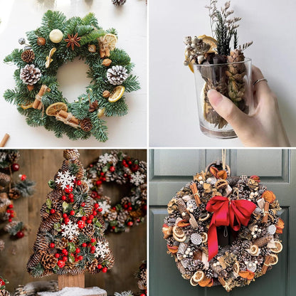 Adventskranz Deko Set 68-teilig Weihnachtsdeko Bastelzubehör