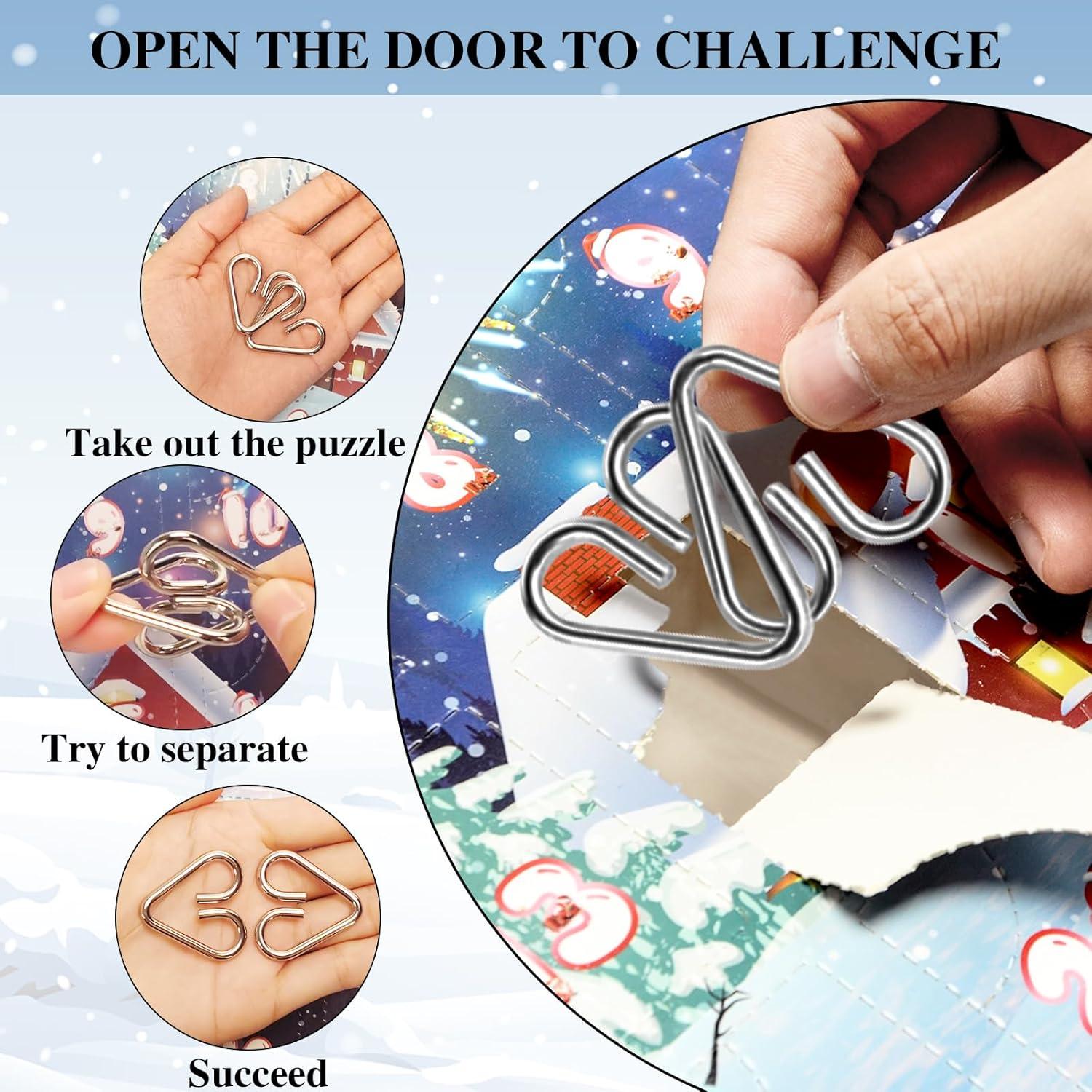 24-tägiger GEEKEO Metallpuzzle Adventskalender