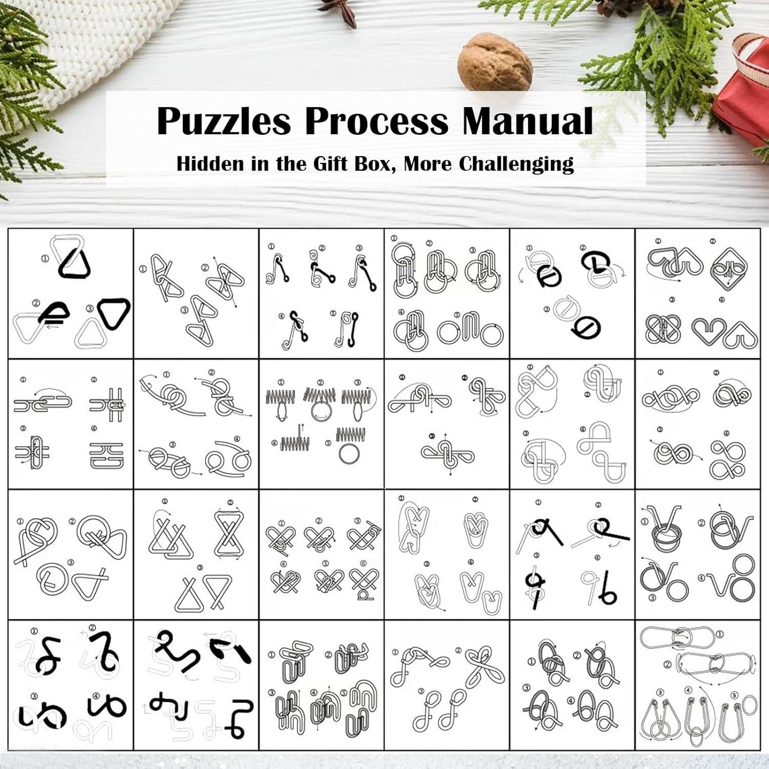 Metallpuzzle Adventskalender 2024 Knobelspiele Jungen Mädchen Weihnachtskalender