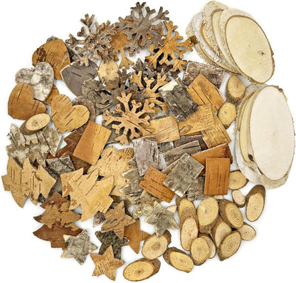 Weihnachtsdeko Holzscheiben Baumrinde Basteln Streudeko Adventskranz