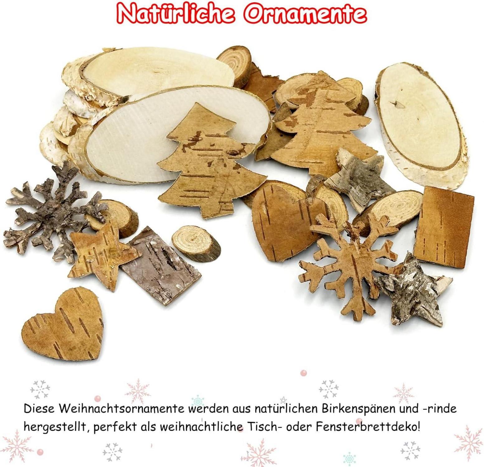 Weihnachtsdeko Holzscheiben Baumrinde Basteln Streudeko Adventskranz