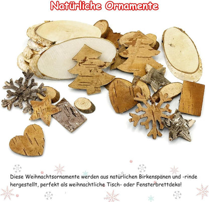 Weihnachtsdeko Holzscheiben Baumrinde Basteln Streudeko Adventskranz