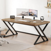 Großer Schreibtisch Metall Holz 152cm für Home Office & Lernen
