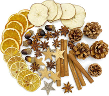 Potpourri Weihnachten Deko Tannenzapfen Zimtstangen Orangenscheiben